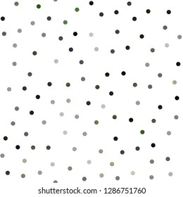 Dark Green vector seamless background with dots. Beautiful colored illustration with blurred circles in nature style. Pattern can be used as texture of water, rain drops.