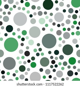 Dark Green vector seamless cover with spots. Modern abstract illustration with colorful water drops. Beautiful design for your business advert.