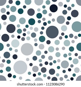 Dark Green vector seamless cover with spots. Illustration with set of shining colorful abstract circles. Pattern can be used as texture of wallpapers.