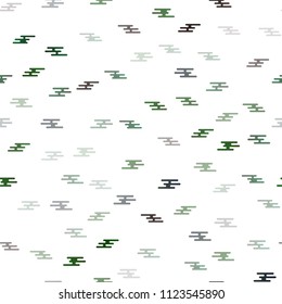 Dark Green vector seamless cover with long lines. Glitter abstract illustration with colored sticks. Smart design for your business advert.