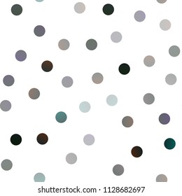 Dark Green vector seamless cover with spots. Blurred decorative design in abstract style with bubbles. Completely new template for your brand book.