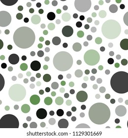 Dark Green vector seamless cover with spots. Beautiful colored illustration with blurred circles in nature style. Pattern can be used for futuristic ad, booklets.