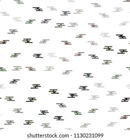 Dark Green vector seamless cover with long lines. Glitter abstract illustration with colored sticks. Smart design for your business advert.