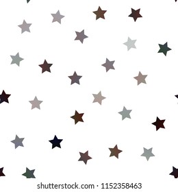 Dark Green vector seamless cover with small and big stars. Glitter abstract illustration with colored stars. The pattern can be used for wrapping gifts.