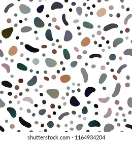 Dark Green vector seamless cover with circles. Glitter abstract illustration with blurred drops of rain. Design for textile, fabric, wallpapers.