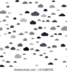 Dark Green vector seamless cover with clouds. Beautiful illustration with colorful sky, clouds. Pattern for design of window blinds, curtains.
