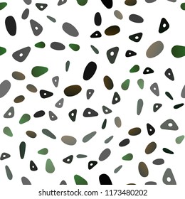 Dark Green vector seamless cover in polygonal style with circles. Beautiful illustration with circles, triangles in nature style. Pattern for busines ad, booklets, leaflets