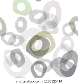 Dark Green vector seamless cover with circles. Blurred bubbles on abstract backdrop with colorful gradient. Template for business cards, websites.