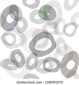Dark Green vector seamless cover with circles. Blurred bubbles on abstract backdrop with colorful gradient. Design for textile, fabric, wallpapers.