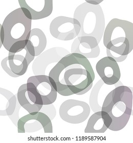 Dark Green vector seamless cover with circles. Abstract illustration with colored bubbles in nature style. Design for textile, fabric, wallpapers.