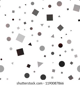 Dark Green vector seamless cover in polygonal style with circles. Abstract illustration with colorful dots, lines, cubes. Pattern for design of window blinds, curtains.
