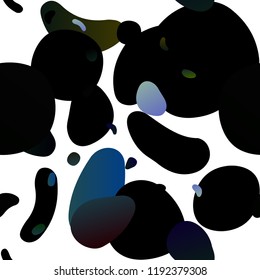 Dark Green vector seamless cover with circles. Modern abstract illustration with colorful water drops. Pattern for design of fabric, wallpapers.