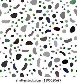 Dark Green vector seamless cover with circles. Blurred decorative design in abstract style with bubbles. Pattern for trendy fabric, wallpapers.