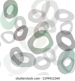 Dark Green vector seamless cover with circles. Modern abstract illustration with colorful water drops. Trendy design for wallpaper, fabric makers.