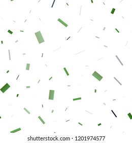 Dark Green vector seamless cover in polygonal style. Illustration with set of colorful rectangles. The template can be used as a background.