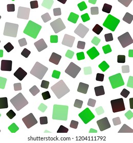 Dark Green vector seamless cover in polygonal style. Modern abstract illustration with colorful rectangles. Pattern for commercials.