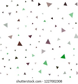 Dark Green vector seamless cover in polygonal style. Illustration with set of colorful triangles. Best design for your ad, poster, banner.