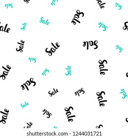 Dark Green vector seamless cover with symbols of sales. Gradient illustration with discount signs on white backdrop. Backdrop for ads, leaflets of Black Friday.