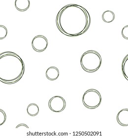 Dark Green vector seamless cover with spots. Blurred bubbles on abstract background with colorful gradient. Pattern for trendy fabric, wallpapers.