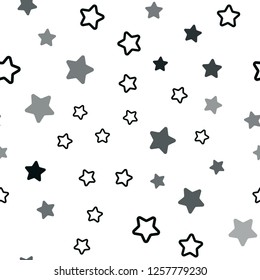 Dark Green vector seamless cover with small and big stars. Stars on blurred abstract background with gradient. Template for business cards, websites.