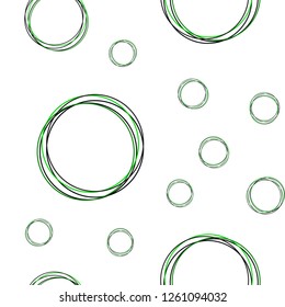 Dark Green vector seamless cover with spots. Blurred decorative design in abstract style with bubbles. Template for business cards, websites.