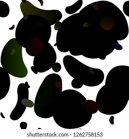 Dark Green vector seamless cover with circles. Colorful illustration with blurred circles in nature style. Pattern for design of fabric, wallpapers.