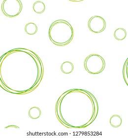 Dark Green vector seamless cover with spots. Beautiful colored illustration with blurred circles in nature style. Pattern for design of fabric, wallpapers.
