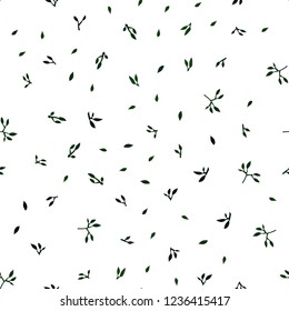 Dark Green vector seamless elegant background with leaves. Creative illustration in blurred style with leaves. Pattern for design of window blinds, curtains.
