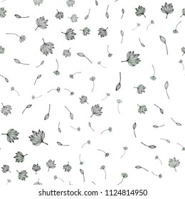 Dark Green vector seamless hand painted texture. leaves on elegant natural pattern with gradient. Hand painted design for web, leaflet, textile.