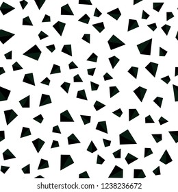 Dark Green vector seamless, isometric layout with lines, triangles. Glitter abstract illustration with triangular shapes. Pattern for design of fabric, wallpapers.