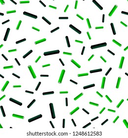 Dark Green vector seamless, isometric cover with stright stripes. Lines on blurred abstract background with gradient. Design for textile, fabric, wallpapers.