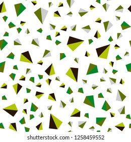 Dark Green vector seamless, isometric pattern with polygonal style. Decorative design in abstract style with triangles. Texture for window blinds, curtains.