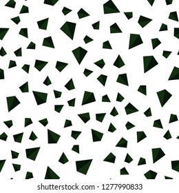 Dark Green vector seamless, isometric pattern with polygonal style. Triangles on abstract background with colorful gradient. Pattern for design of fabric, wallpapers.