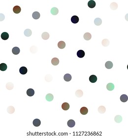 Dark Green vector seamless layout with circle shapes. Modern abstract illustration with colorful water drops. The pattern can be used for beautiful websites.