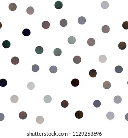 Dark Green vector seamless layout with circle shapes. Abstract illustration with colored bubbles in nature style. The pattern can be used for aqua ad, booklets.
