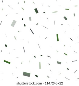 Dark Green vector seamless layout with lines, rectangles. Decorative design in abstract style with rectangles. Pattern for commercials.