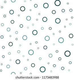 Dark Green vector seamless layout with circle shapes. Illustration with set of shining colorful abstract circles. Completely new template for your brand book.