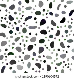 Dark Green vector seamless layout with circle spots. Colorful illustration with blurred circles in nature style. Pattern for trendy fabric, wallpapers.