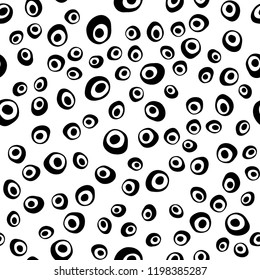 Dark Green vector seamless layout with circle spots. Glitter abstract illustration with blurred drops of rain. Pattern for design of fabric, wallpapers.