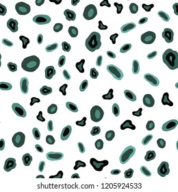 Dark Green vector seamless layout with circle shapes. Glitter abstract illustration with blurred drops of rain. Trendy design for wallpaper, fabric makers.