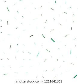Dark Green vector seamless layout with flat lines. Modern geometrical abstract illustration with staves. The template can be used as a background.