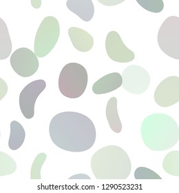 Dark Green vector seamless layout with circle spots. Blurred bubbles on abstract backdrop with colorful gradient. Pattern for design of fabric, wallpapers.