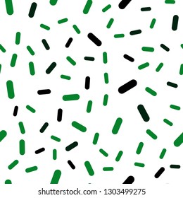 Dark Green vector seamless layout with flat lines. Decorative shining illustration with lines on abstract template. Pattern for your busines websites.