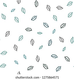 Dark Green vector seamless natural pattern with leaves. leaves on elegant natural pattern with gradient. Texture for window blinds, curtains.