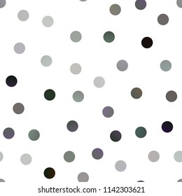 Dark Green vector seamless pattern with spheres. Modern abstract illustration with colorful water drops. Pattern can be used as texture of water, rain drops.