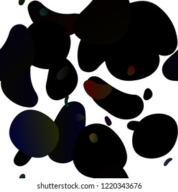 Dark Green vector seamless pattern with spheres. Blurred decorative design in abstract style with bubbles. Pattern for design of window blinds, curtains.