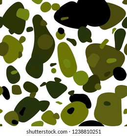 Dark Green vector seamless pattern with spheres. Blurred bubbles on abstract background with colorful gradient. Pattern for trendy fabric, wallpapers.