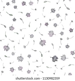 Dark Green vector seamless sketch layout. A vague abstract illustration with leaves in doodles style. Brand new design for your business.