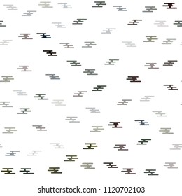 Dark Green vector seamless template with round ended lines. Glitter abstract illustration with colored sticks. The template can be used as a background.