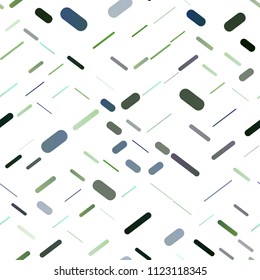 Dark Green vector seamless template with repeated sticks. Modern geometrical abstract illustration with staves. The pattern can be used as ads, poster, banner for commercial.